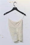 Un Morceau elastic lace asymmetric tube top um231sz19 meter white PUM38